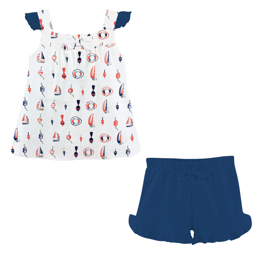 Sail Away Pima Shirt & Shorts Set