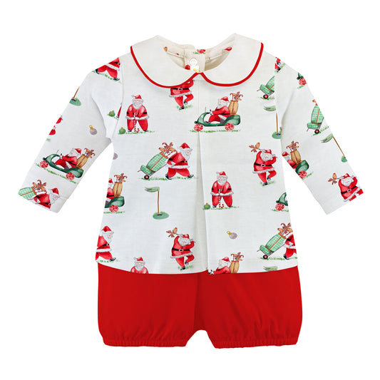 Santa Golf Pima Shirt and Bloomer Set