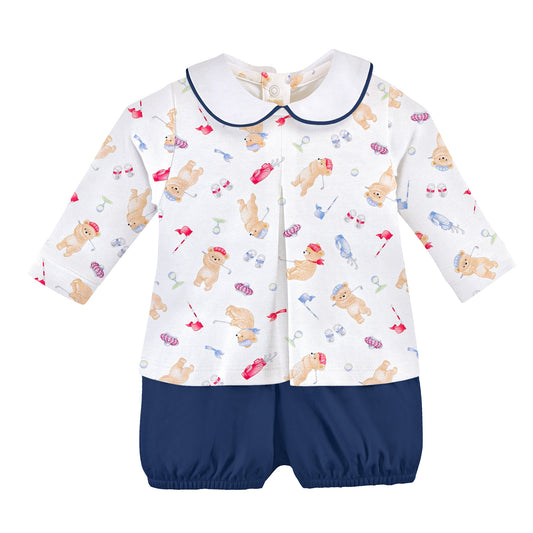 Little Golfer Pima Shirt & Bloomer Set