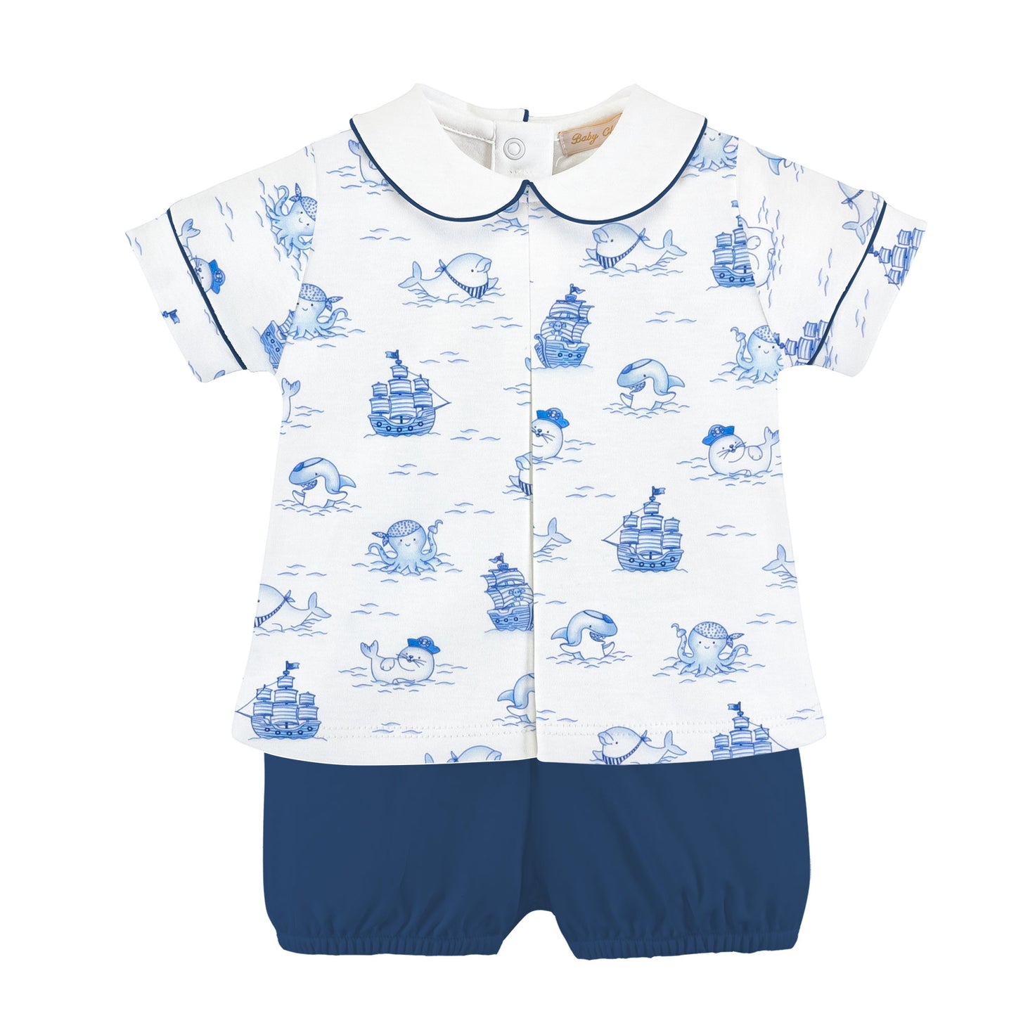 Pirates Navy Pima Shirt and Bloomer Set