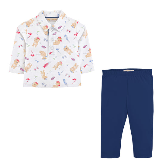 Little Golfer Pima Shirt & Pant Set