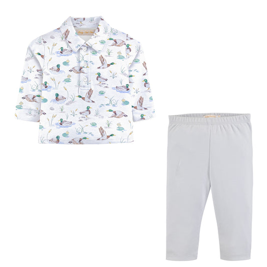 Mallard Ducks Pima Shirt & Pant Set