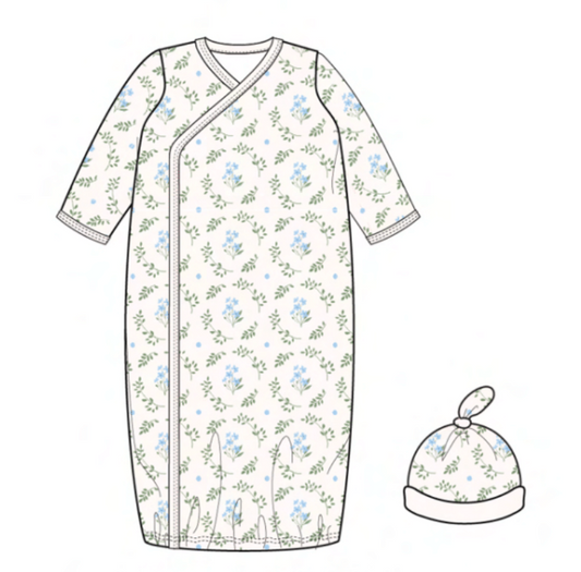 Eloise Organic Magnetic Gown + Hat Set