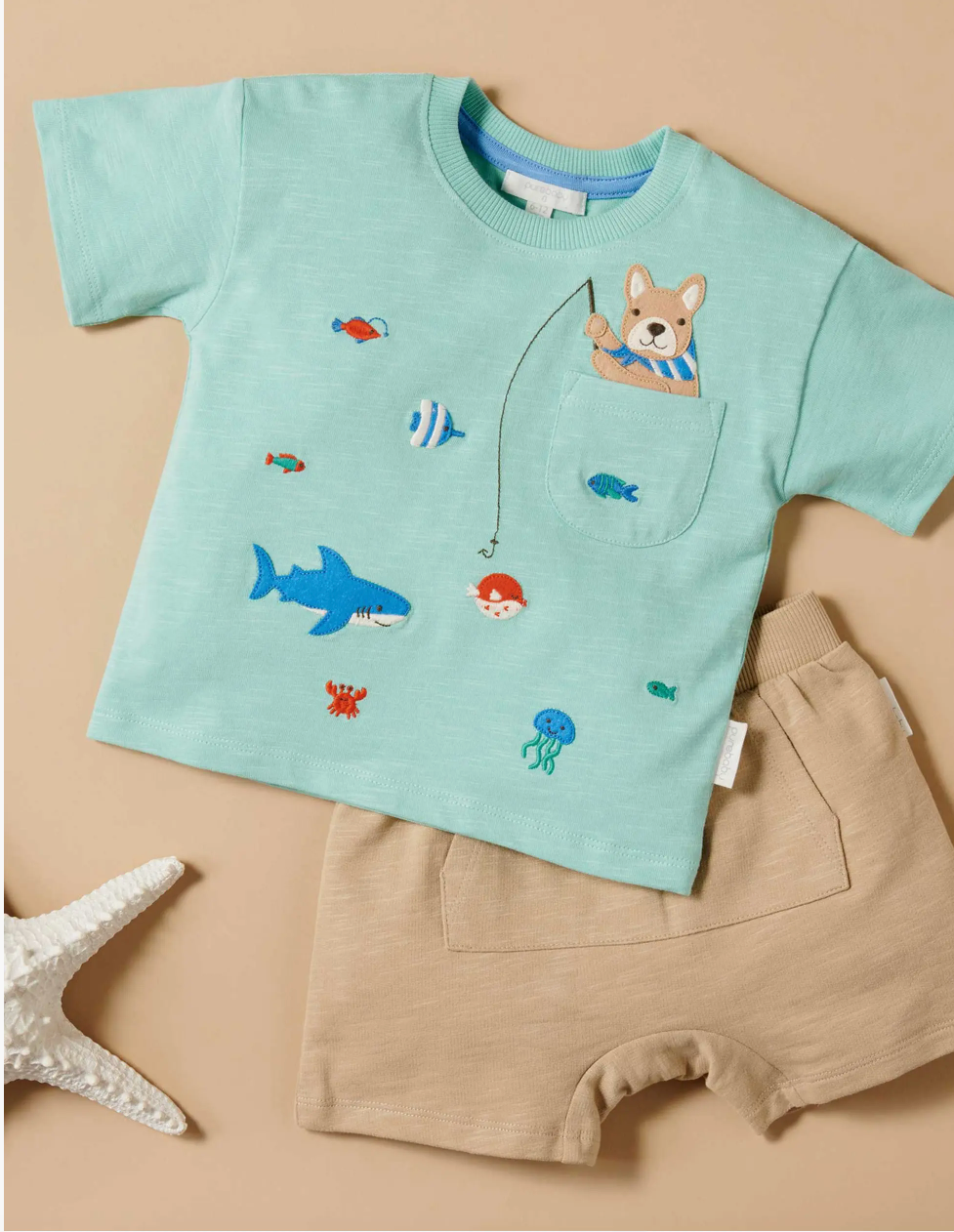 Organic Catching a Shark Shirt & Shorts Set