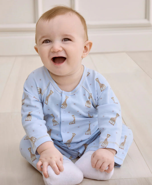 Sophie la Girafe Blue Pima Playsuit