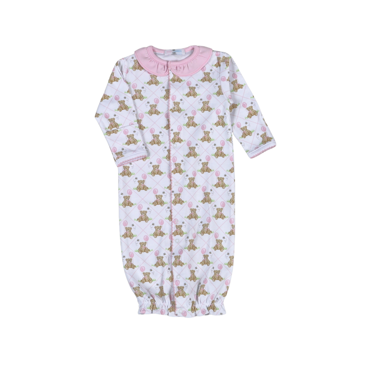 Teddy Bear Pink Pima Converter Gown