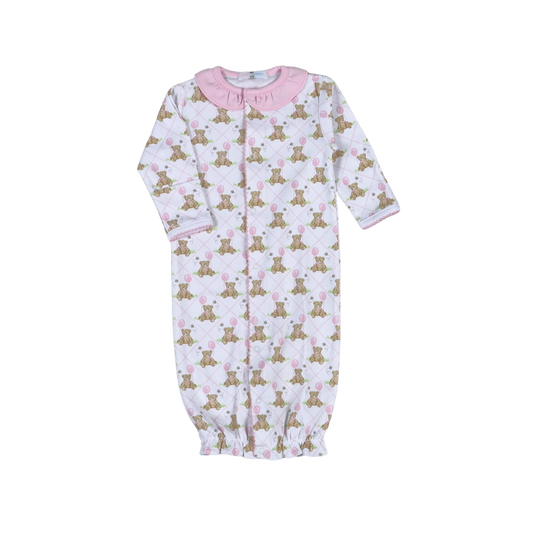 Teddy Bear Pink Pima Converter Gown