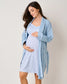 The Essential Pima Maternity Set - Periwinkle & La Mer