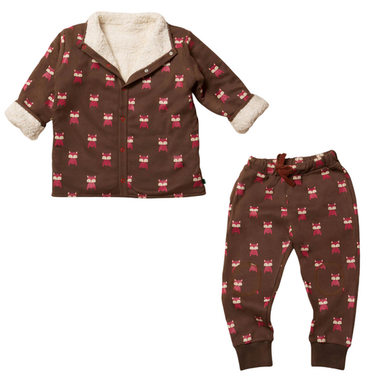 Organic Fox Reversible Sherpa Jacket + Jogger Set