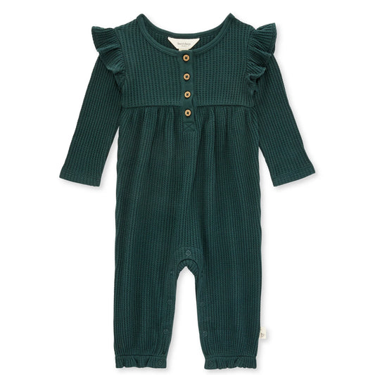 Organic Ruffle Thermal Jumpsuit
