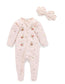 Organic Zip Sweet Pea Footie w/ Headband
