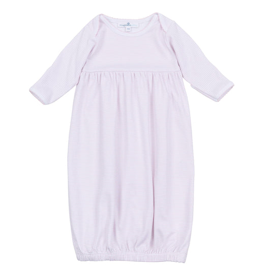 Pink Mini Stripes Pima Gown