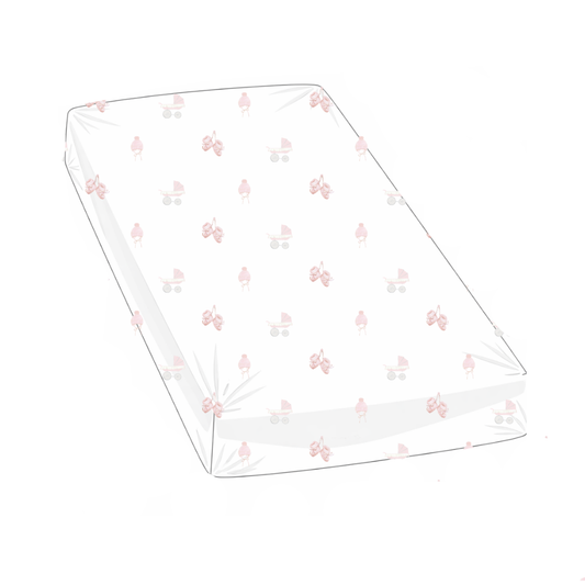 Pima Baby Girl Carriage Crib Sheet