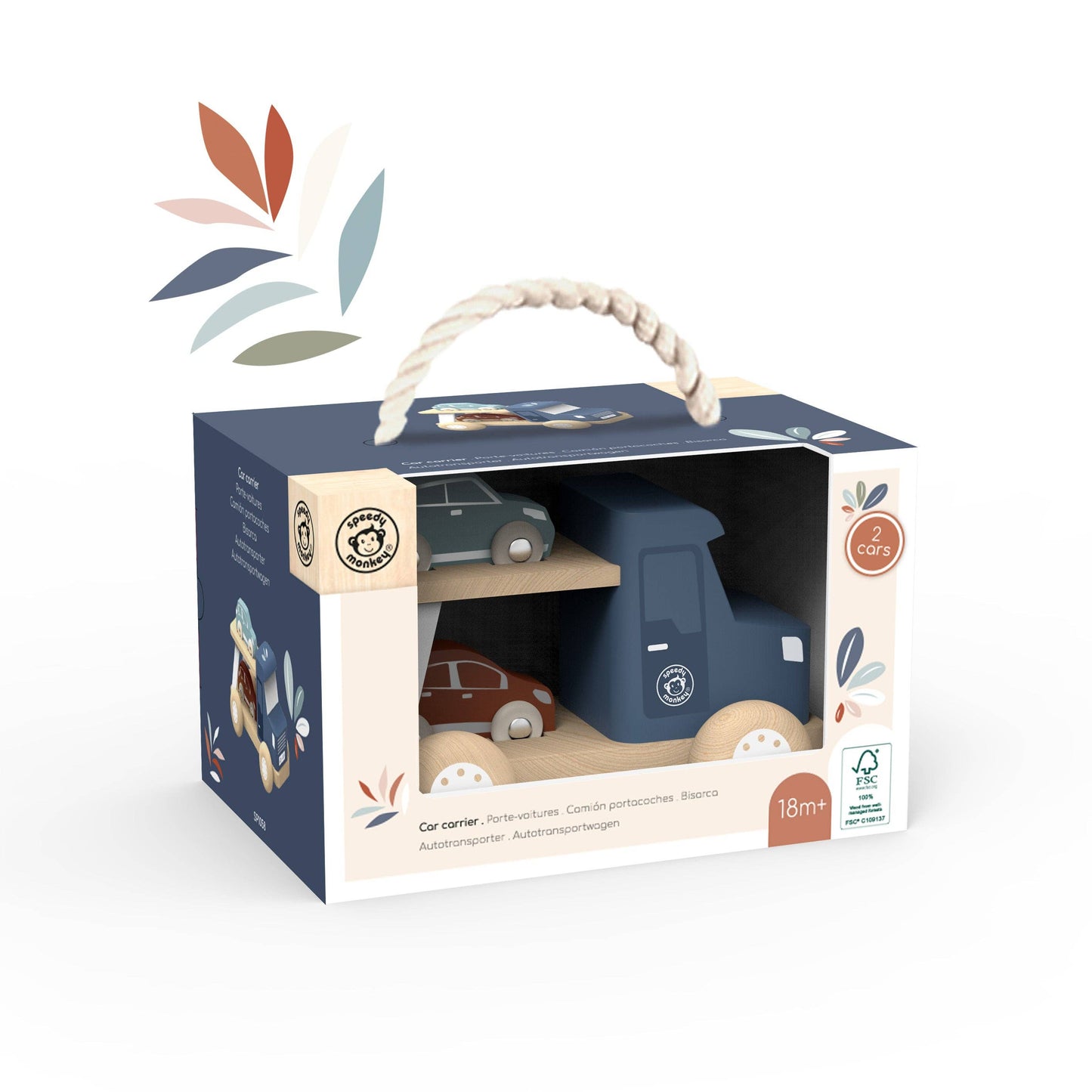 Car Carrier Wooden Toy