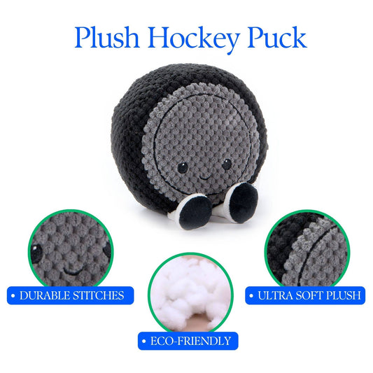 6" Sports Hockey Puck Stuffed Toy