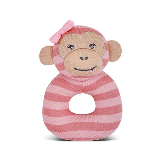 Organic Maggie Monkey Teething Rattle