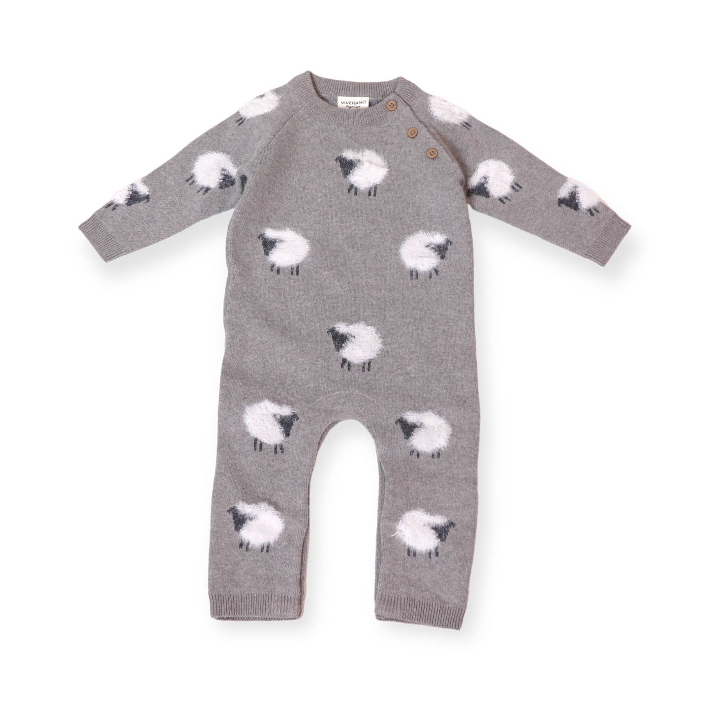 Organic Furry Sheep Knit Romper