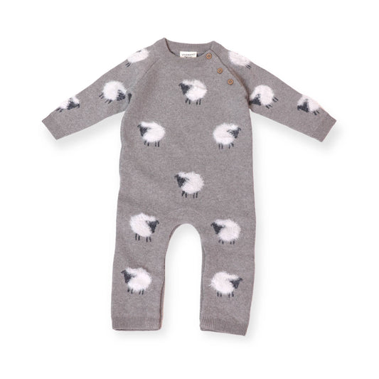 Organic Furry Sheep Knit Romper