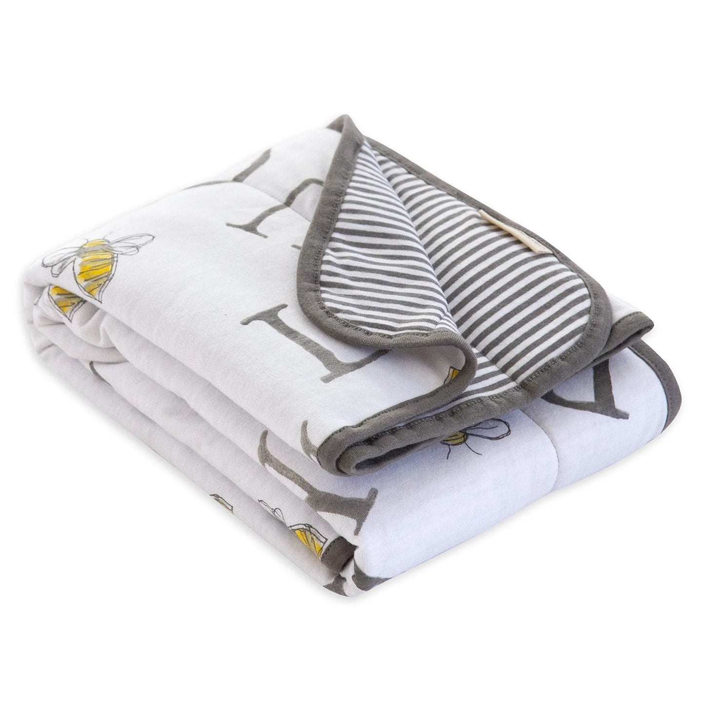 A-Bee-C Organic Cotton Reversible Baby Blanket
