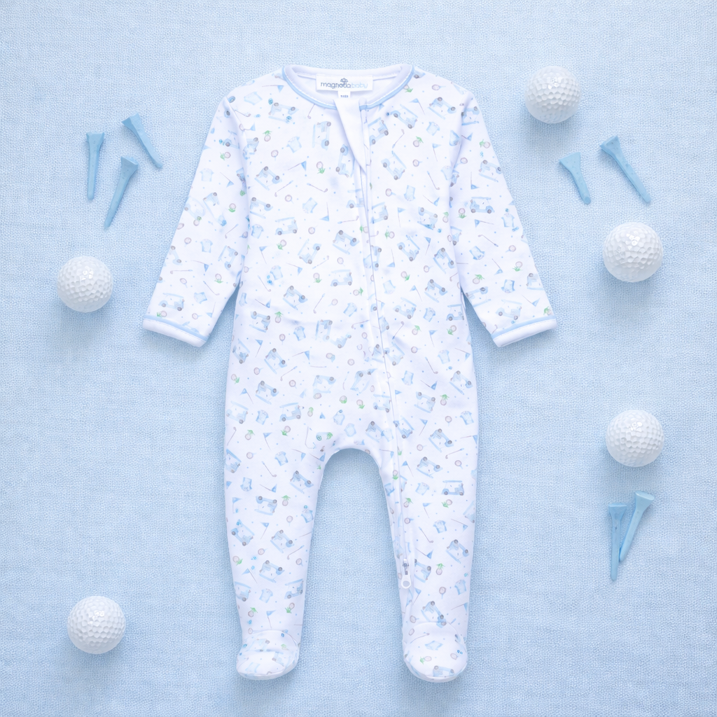 Little Golfer Pima Zip Footie