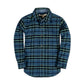 Blue & Green Brushed Flannel Organic Button Down Shirt