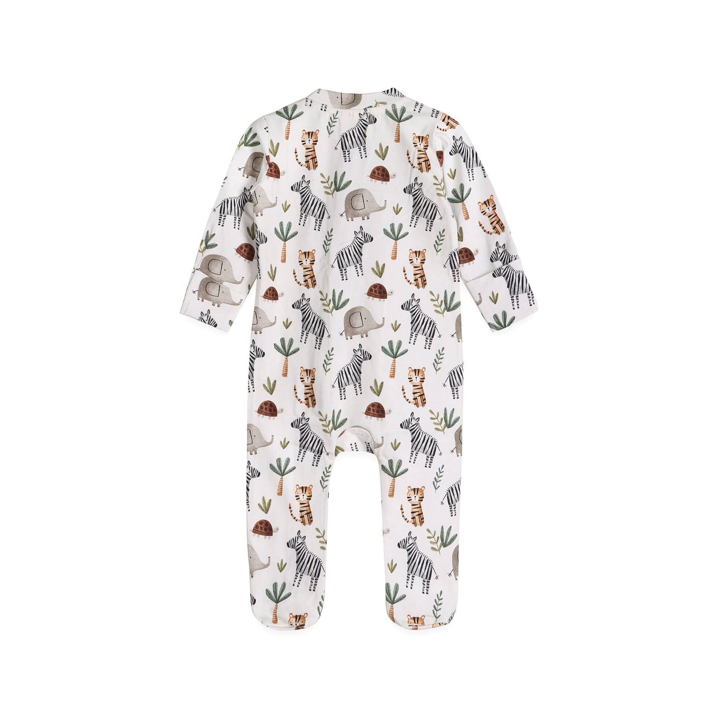 Organic Savannah Safari Animals Zip Footie