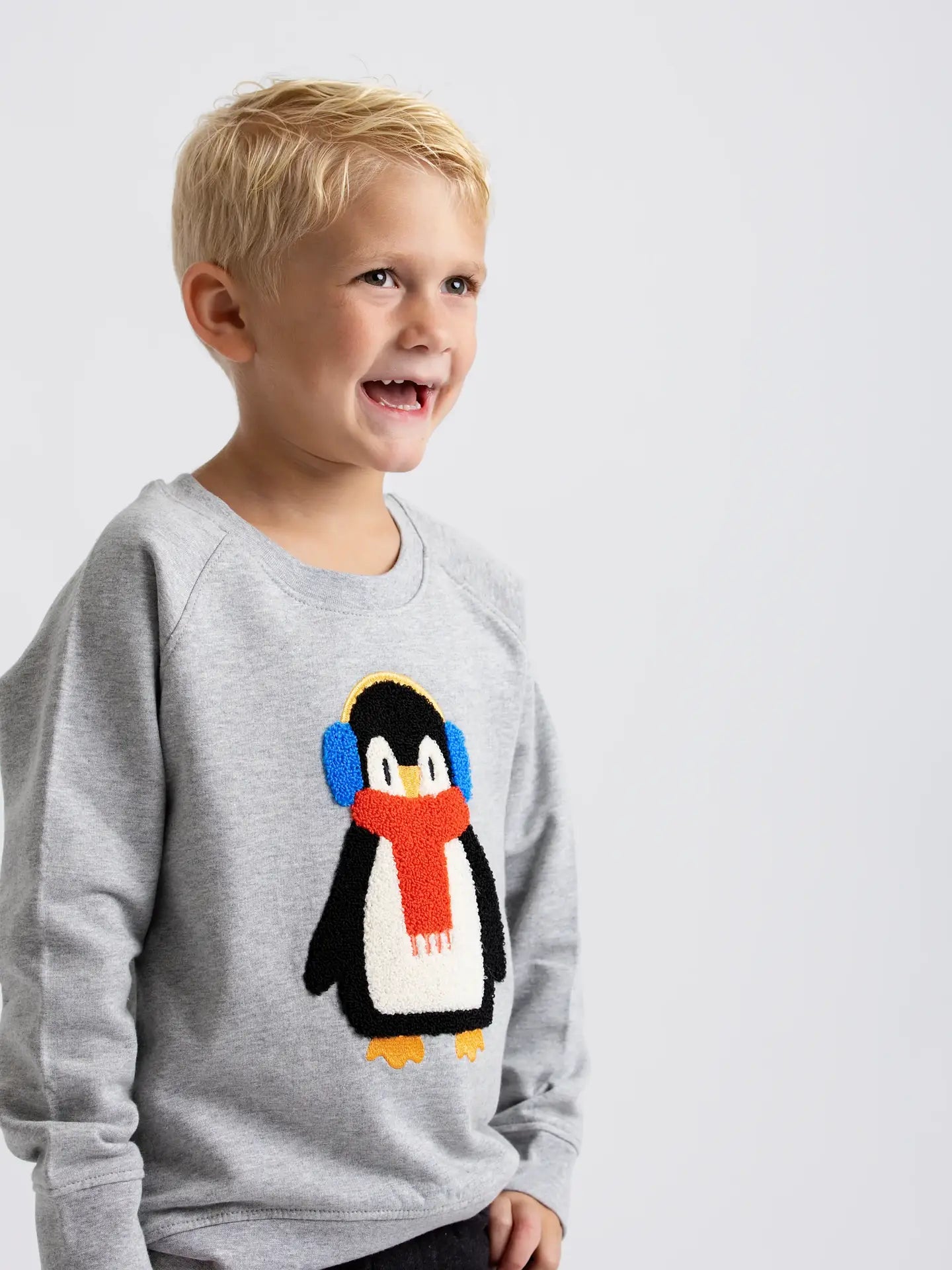 Organic Embroidered Penguin Sweatshirt