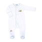 Tractor Time Embroidered Pima Footie