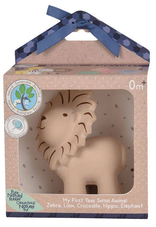 Lion Natural Organic Rubber Teether and Rattle