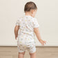 Coral Organic Short Zip Romper