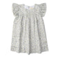 Organic Tulle Floral Short Sleeve Flutter Dress