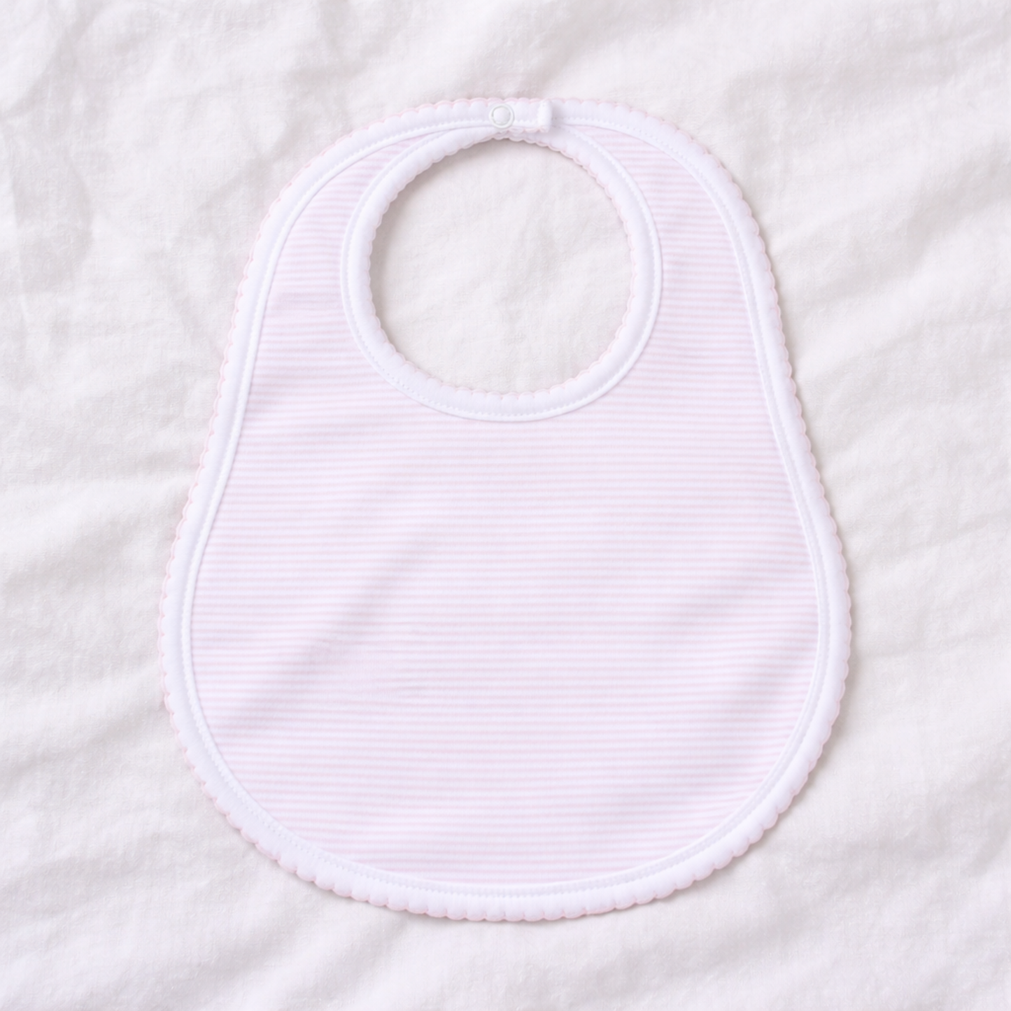 Pink Mini Stripes Pima Bib