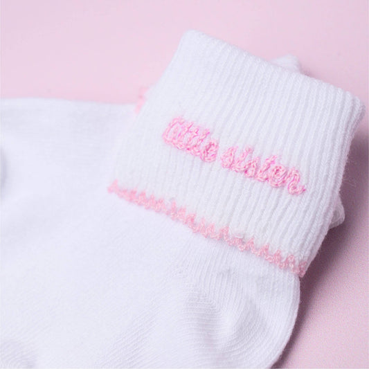 Little Sister Embroidered Pima Socks