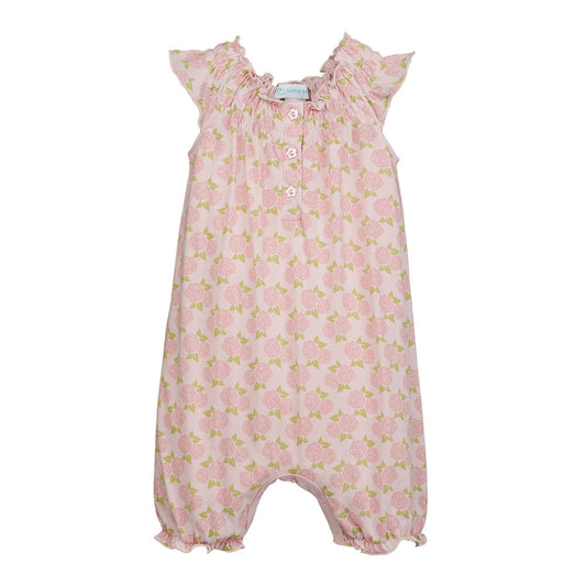 Marlowe's Rose on Pink Pima Angel Romper