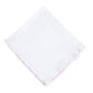 Ruffle Pima Receiving Blanket with Pink Trim