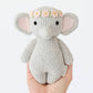 Blush Floral Baby Elephant Knitted Animal