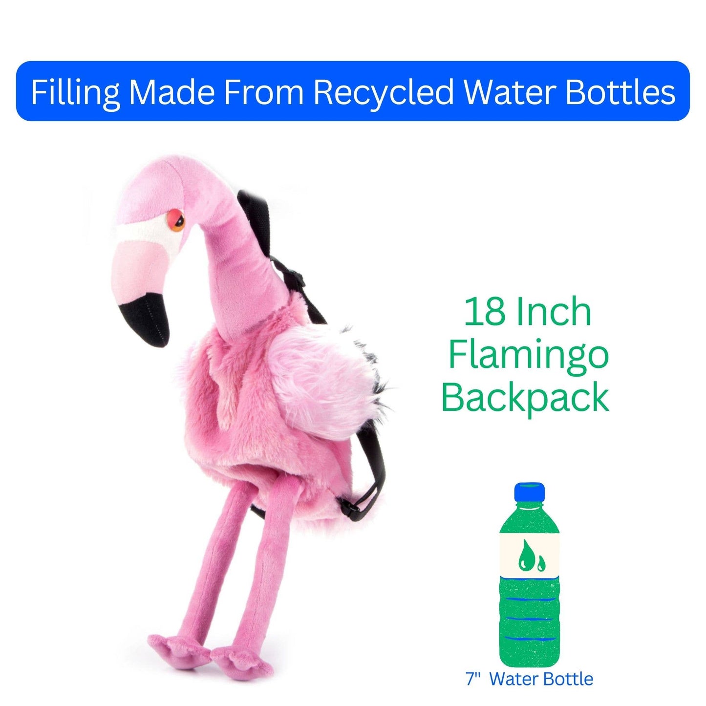 18" Flamingo Plush Backpack
