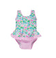 UPF50+ Stella Ruffle Swimsuit- Lotus & Lilies