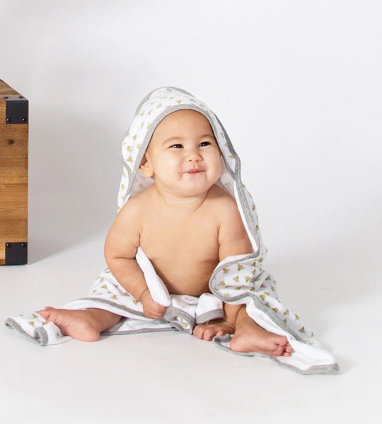 Honey Bee Organic Cotton Hooded Towels-2 Pack