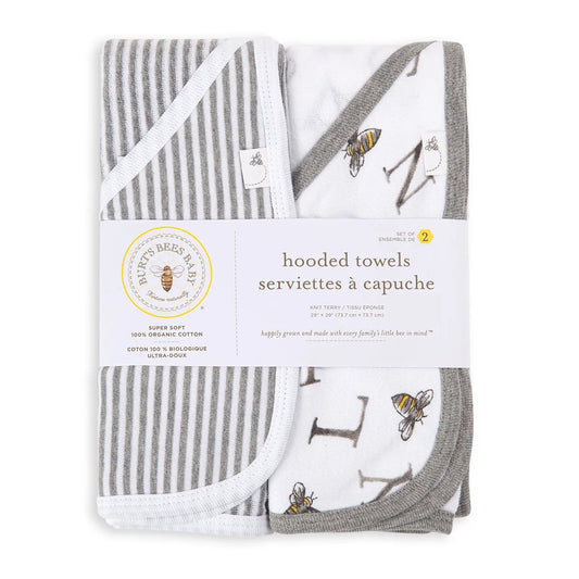 A-Bee-C Organic Cotton Hooded Towels-2 Pack