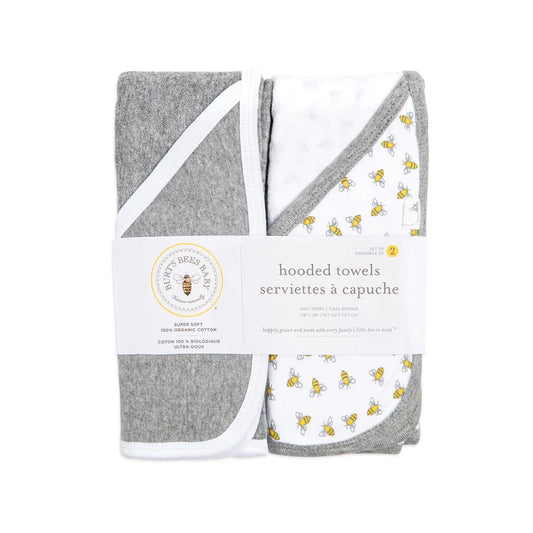 Honey Bee Organic Cotton Hooded Towels-2 Pack