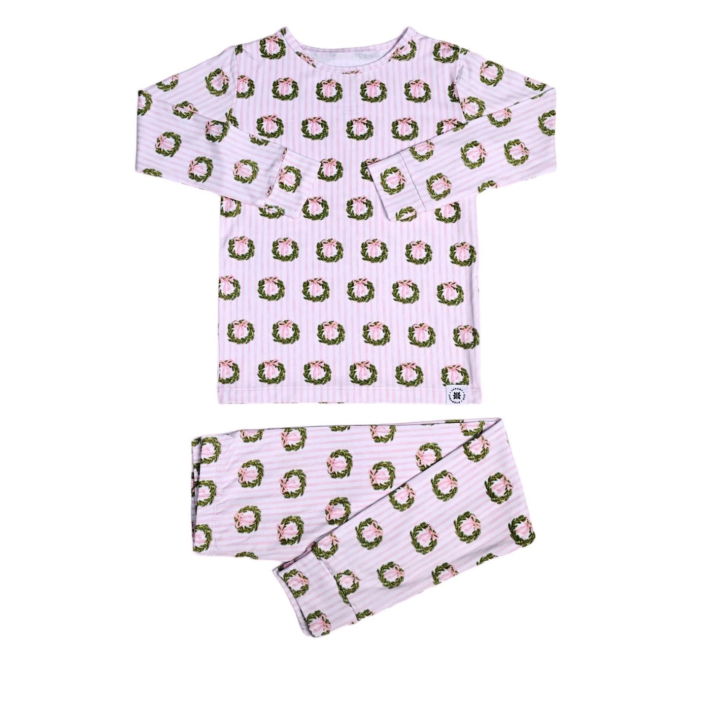 Holiday Wreath 2PC Shirt/Pants Bamboo Pajama Set