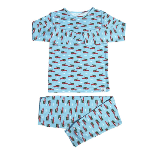 "Pick Up" The Tree 2PC Shirt/Pants Bamboo Pajama Set