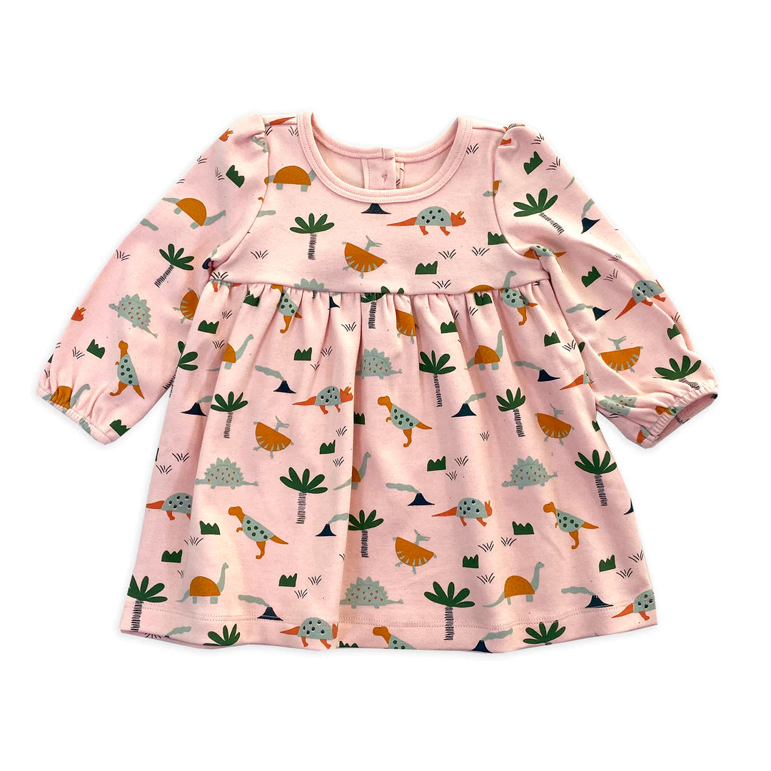 Organic Dino Flare Dress w/ Bloomers