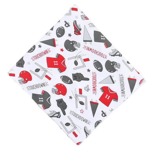 Touchdown Red and Black Swaddle Blanket