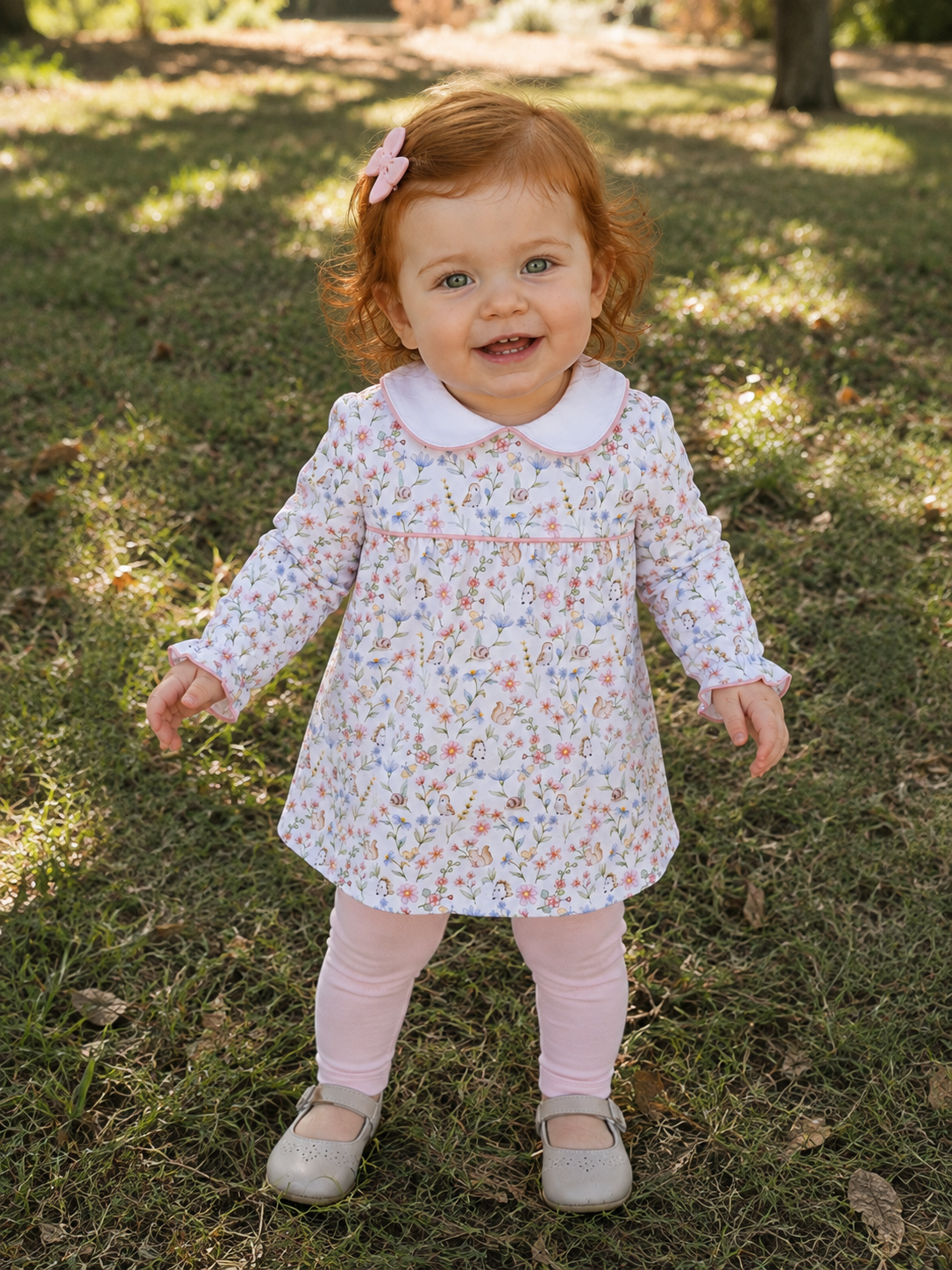 Bloomie Friends Pima Collared Shirt + Legging Set