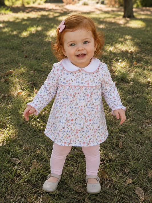Bloomie Friends Pima Collared Shirt + Legging Set
