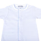Blue Mini Stripes Pima Footie