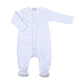Blue Mini Stripes Pima Footie