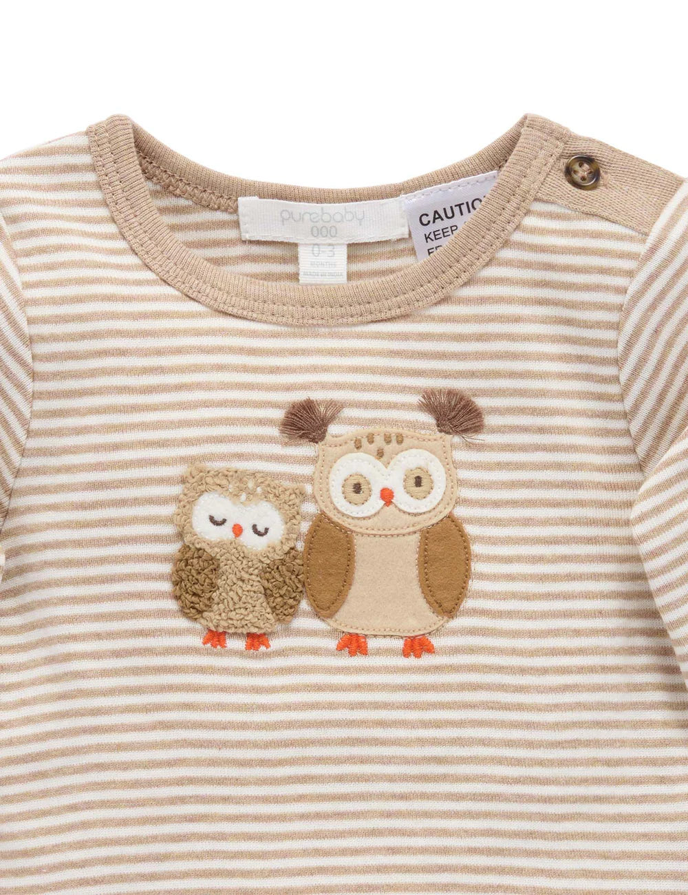 Organic Applique Owl Bodysuit + Legging Set